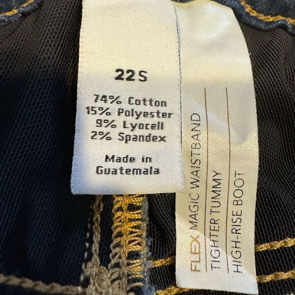 Lane Bryant High Rise Boot Cut Dark Wash Stretch Denim Jeans Size 22S - Picture 4 of 12